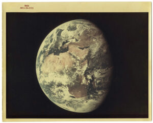La Terre vue du vaisseau Apollo 11, juillet 1969 - Tirage vintage NASA AS11-36-5355 - Photo Memory