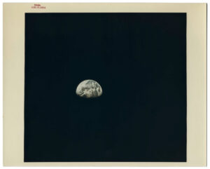 Demi-Terre, mission Apollo 8 1969 - Tirage vintage de la NASA AS8-16-2608 sur Kodak Paper - Photo Memory