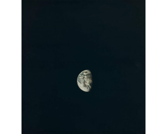 Demi-Terre, mission Apollo 8, décembre 1968 - Tirage vintage de la NASA AS8-16-2608
