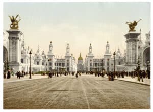 Avenue Nicolas II, Paris 1900 - Photochrome de l'Exposition universelle - Photo Memory